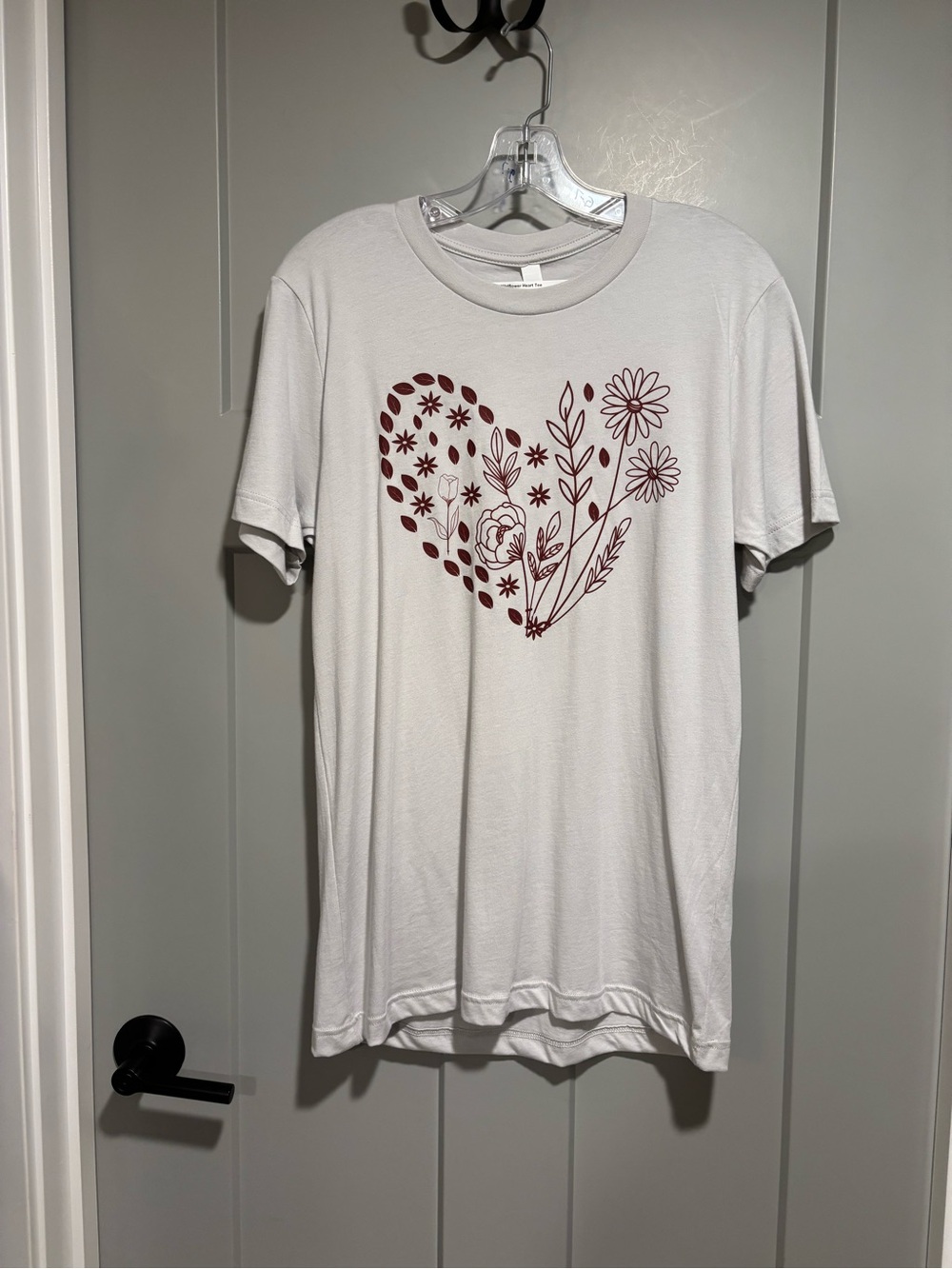 Women’s white floral heart tee